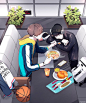 画师Fujishoka笔下的CP！画风好帅！！！