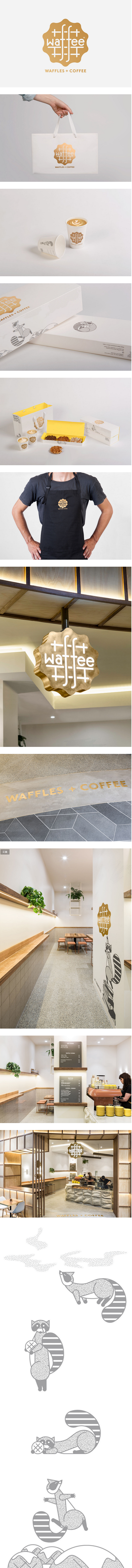 墨尔本Waffee华夫饼和咖啡店品牌视觉...