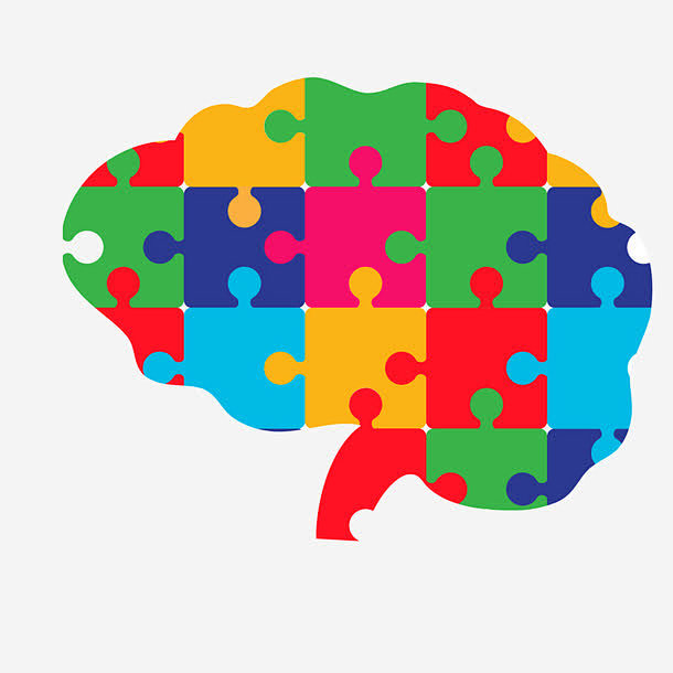 矢量最强大脑彩色矩形拼图免抠素材新图网