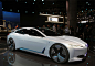 BMW i vision dynamics electric concept car debuts at IAA 2017 : rivalling tesla, the BMW i vision dynamics delivers a range of 600 km, top speed of over 200 km/h, and acceleration to 100 km/h in four seconds.