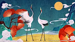 中国风国潮插画图案