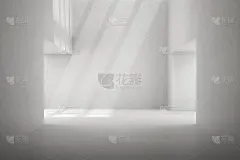 抽象的建筑空间，室内用混凝土墙。3 d渲染。