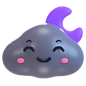 Cloudy Night  3D Icon