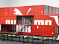 最近在德国NRW-forum düsseldorf举办的“集装箱建筑展”上展出了一系列由集装箱组合而成的建筑。这些规格相同的集装箱宽2.44米，高2.59米，长6.06米或12.192米。公海