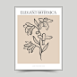 Botanical abstract wall arts. Floral vector poster collection.