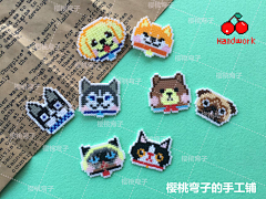 mozi216采集到樱桃弯子手工铺拼豆