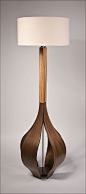 The Allium Floor Lamp in Walnut 