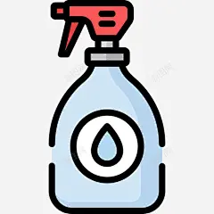 喷雾器室内植物2线性颜色图标 平面电商 创意素材