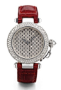  Lady's White Gold and Diamond-set Automatic Sweep Seconds Pasha de Cartier Wristwatch, Cartier