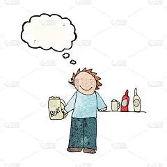 爸爸在酒吧里的画像