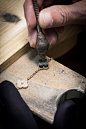 Van Cleef & Arpels' making of Alhambra long necklace. Photo © Van Cleef & Arpels.