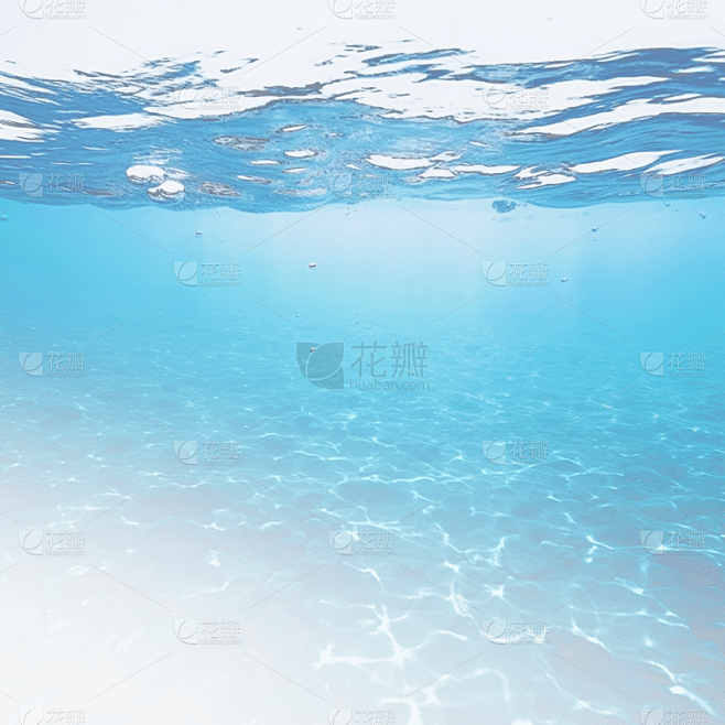 蓝色水面水花