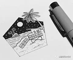 插画丨他用针管笔画出了不一样的黑白世界，森系小确幸