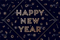 贺卡,新年前夕,2019,华丽的,几何形状,图像特效,礼物,标签,时尚,问候