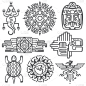 墨西哥,美国人,神话,过去,符号,华丽的,阿芝台克文明,装饰