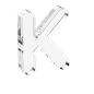 透明玻璃3D立体反射水晶棱镜英文字母数字符号设计素材_PNG