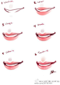 #莫那CG绘画学院# 分享一组嘴唇的画法，宝宝们首先要理解嘴巴的结构，然后再研究其色调是否与人物性格符合