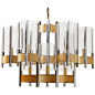 Sciolari Chandelier: chrome & brass: 