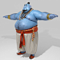 Djinn, Guillaume Mollé : I first created this fat Djinn few years ago, and decided to dig him up from my old folders to revisit him and finally finish it !
everything was made by hand  ( sculpt / textures ) except  that  i used marvelous designer for the 