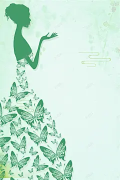 绿色扁平化约会春天海报P 高清背景 背景 设计图片 免费下载 页面网页 平面电商 创意素材