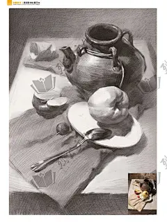 制霸联考2素描静物临摹范本 2021烈公文化庄粤雄单个组合几何体静物步骤对照道具罐子范画对临美术高考联考教程教材画册书籍-tmall.com天猫