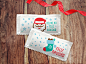 Sugary Christmas : Christmas sugar packets designed for Cafés Oquendo . This coffee brand creates each year a christmas limited edition to be served on cafes and restaurants all over Spain. For this design, we have used really simple icons with minimum nu