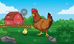 农场,小鸡,鸡,可爱的,农业,复活节,摆拍,食品,动物,油炸