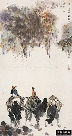 李山——画作欣赏    |     
李山，1926 生于中国山东省青岛海滨。1958 毕业于浙江美术学院，师承潘天寿与傅抱石。作品被收藏于中国美术馆，南京博物院，吉林博物馆，杜甫草堂，浙江美术学院，新加坡南洋美专，美国萧尔顿美术馆，台北市立美术馆，纽约圣约翰大学。