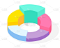 Colorful business pie chart for documents, busines