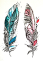 #水彩#<a class="text-meta meta-tag" href="/search/?q=羽毛">#羽毛#</a>