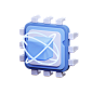 Computer chip 3D Illustration