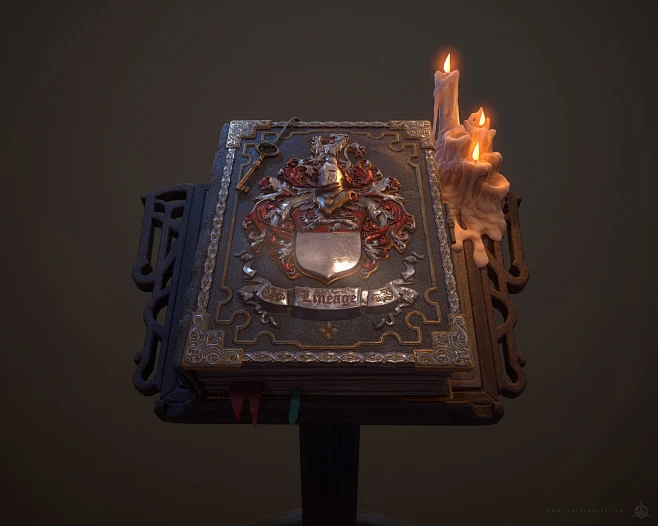 Lineage, Jeroen Backx : This is a game ready 3d model of an old book ...