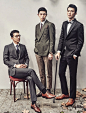 22款超绅士韩式冬季男士礼服+来自：婚礼时光——关注婚礼的一切，分享最美好的时光。#新郎造型# #韩式新郎礼服# #西装#  #搭配#