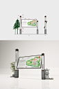 小区分布索引公园平面导视 地图指示牌