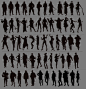 Some silhouette studies by Izaskun on deviantART