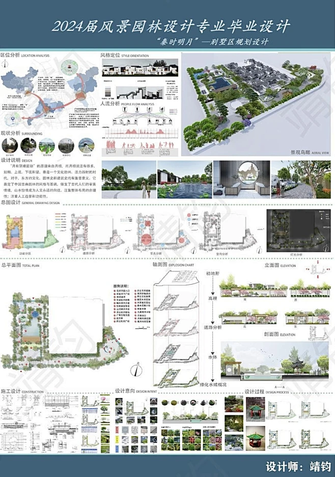 园林景观规划设计汇总、设计展板案例分析 -花瓣网
