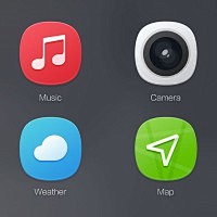 简洁的带扁平风格的App Icon图标界...