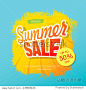 Summer sale. Vector template banner