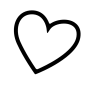 空心的小爱心符号图标