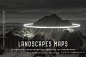 抽象景观设计素材Set of 20 Landscapes maps :  