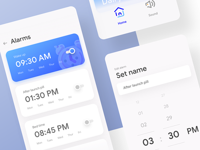 Fun Alarm app UI | A...