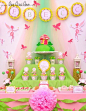 Pink and Green Fairy Party #fairy #party