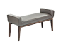HARROD BENCH LEATHER - entry bench: 
