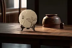 咔神-深色熟茶茶饼-中式复古风15