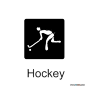 2006多哈亚运会全套46个体育图标矢量图片（Illustrator CS版本） - 体育项目图标：曲棍球向量图23 #采集大赛#