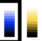 同一种算法生成的蓝色、黄色。能用的色很少。