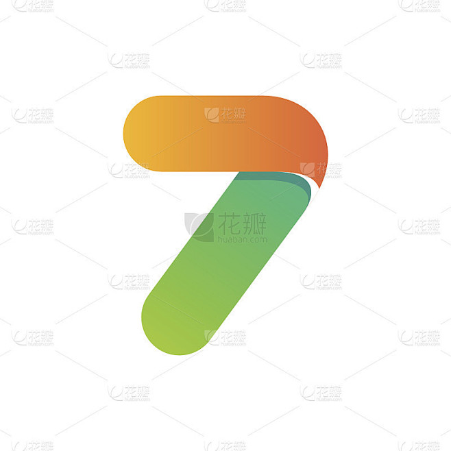 七号图标由彩色线条构成。