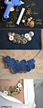 DIY Vinatge Button Necklace Pictures, Photos, and Images for Facebook, Tumblr, Pinterest, and Twitter