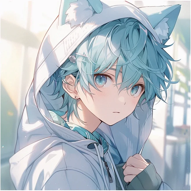 猫耳少男｜可爱系｜头像｜蓝色系