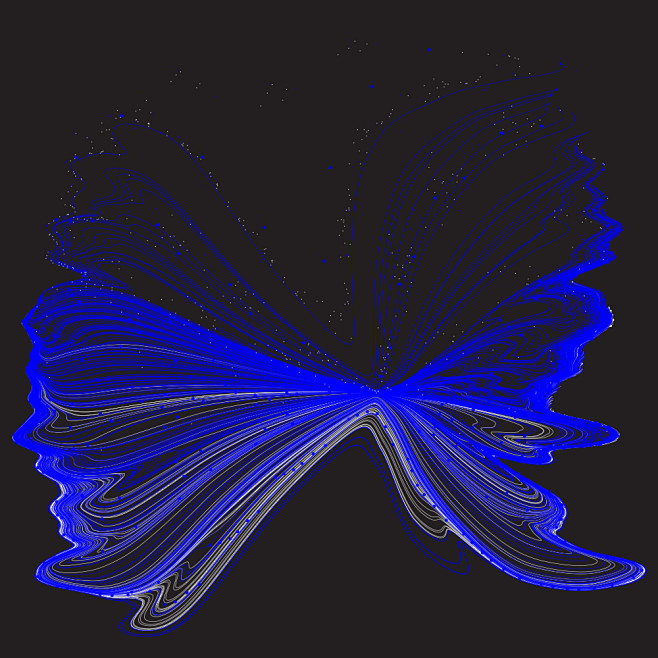 科幻风线条数据可视化粒子光束抽象蓝白放射...